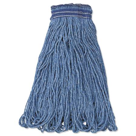 RUBBERMAID COMMERCIAL universal Looped-End Wet Mop, Blue, Cotton/Synthetic, PK12 FGE23800BL00